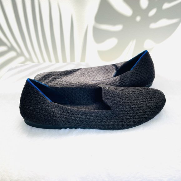Rothy’s Loafer Black Honeycomb Size 8 Round Toe Knit Classic Flats NWOB - Picture 2 of 8